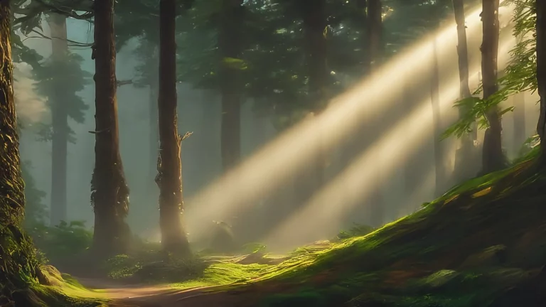 Una cuna de madera artesanal, adornada con delicados tallados, bañada por la luz cálida del sol de la mañana.